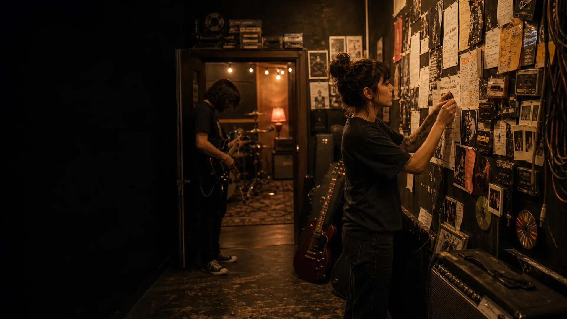 Marsonic rehearsal room bulletin wall